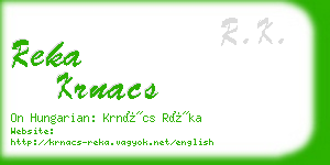 reka krnacs business card